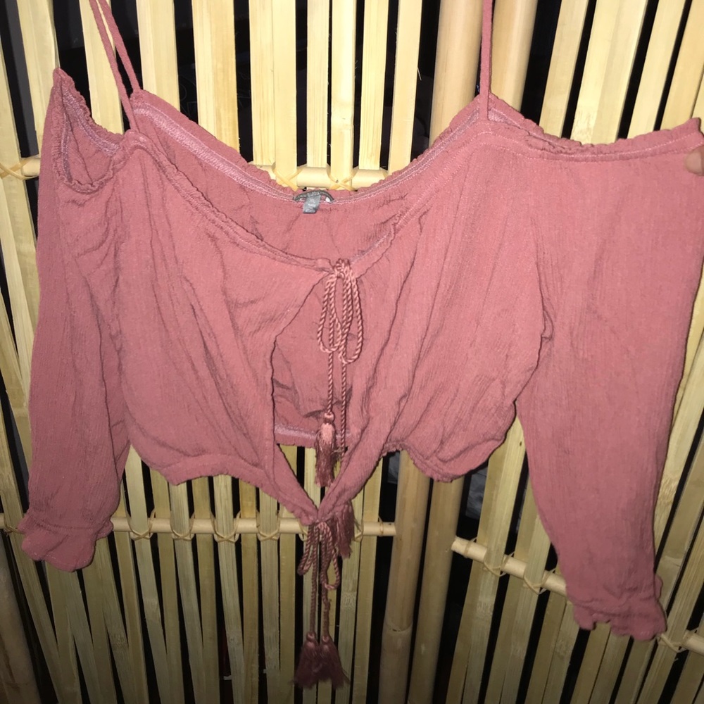 Salmon Pink Crop Top